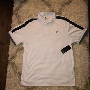 John Daly New With Tags White Golf Shirt Polo
